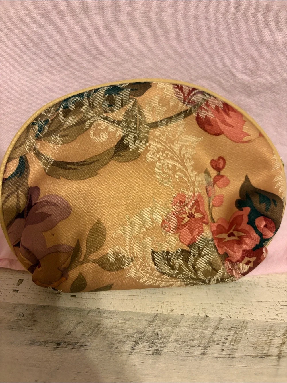Set of 4 Floral & Teal Cosmetic Pouches